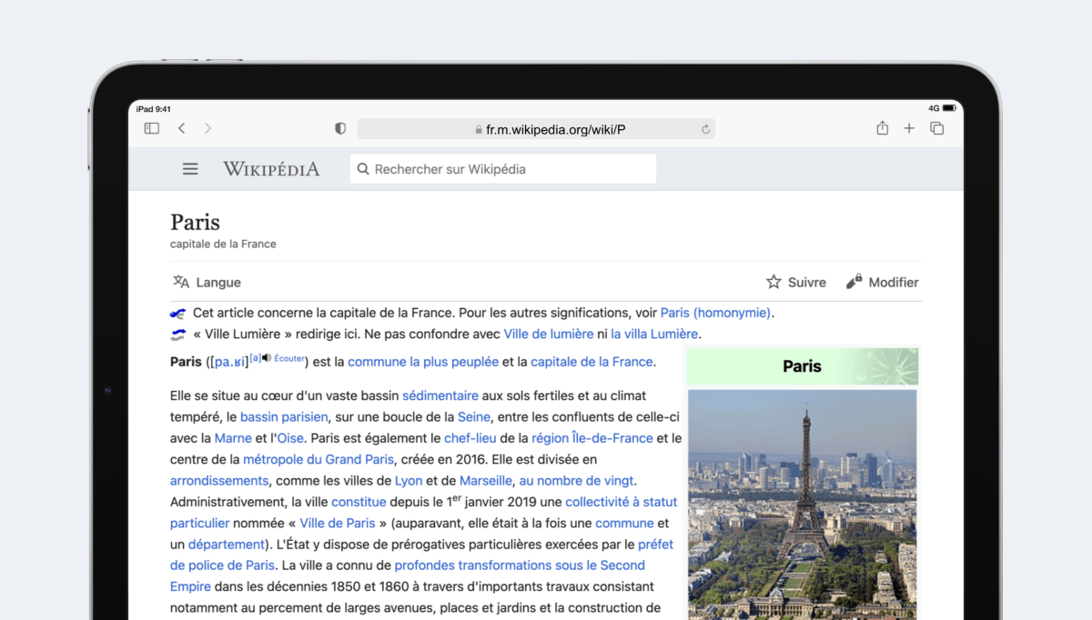 Apple iPad Air 4, viewport CSS de 820 x 1180 pixels, testável no simulador