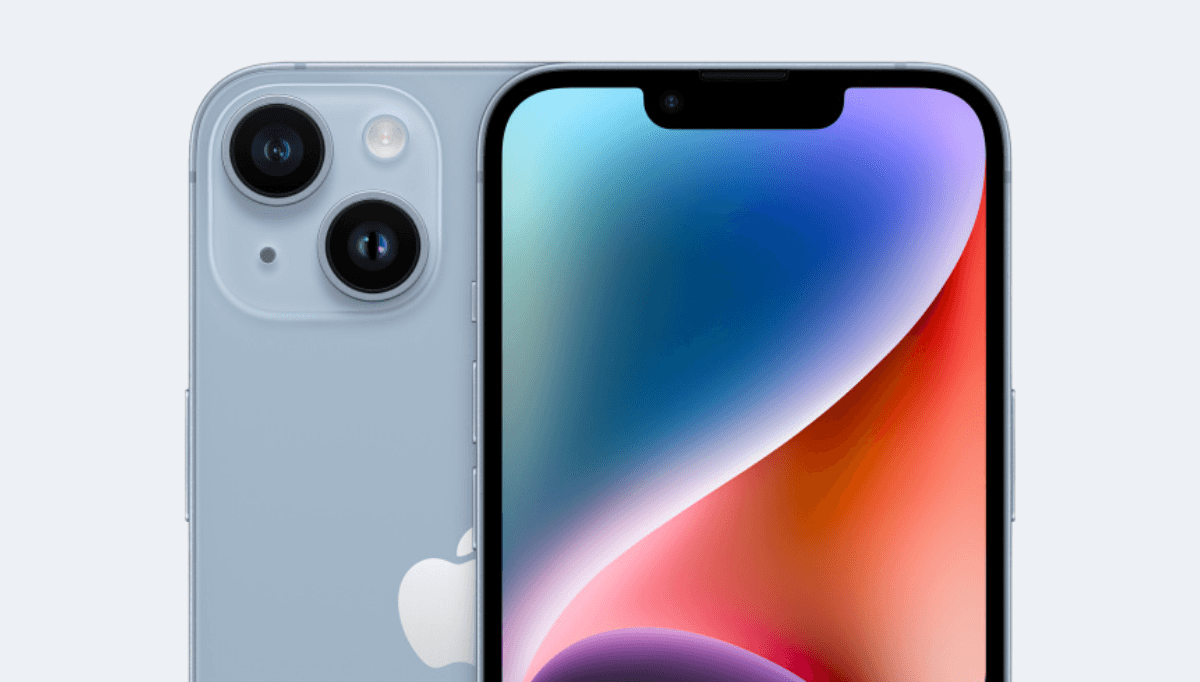 Apple iPhone 14, viewport CSS de 390 x 844 pixels, testável no simulador