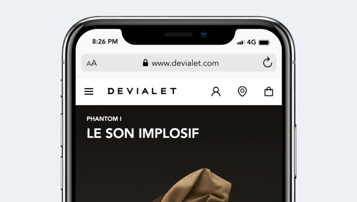 Apple iPhone X, viewport CSS de 375 x 812 pixels, testável no simulador