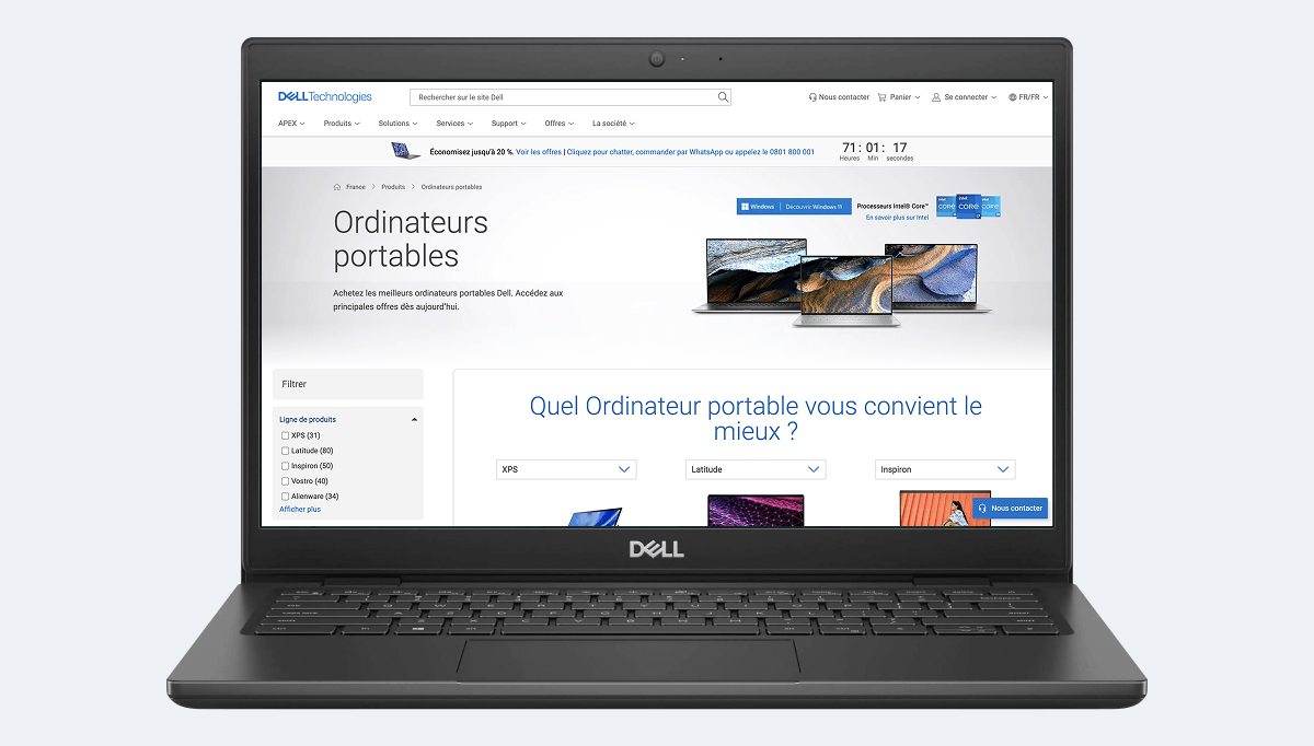 Dell Latitude 3420 14", viewport CSS de 1440 x 809 pixels