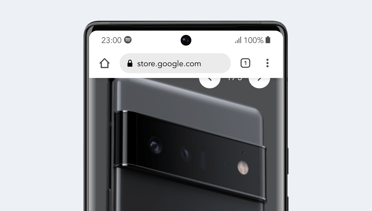 Google Pixel 6 PRO, viewport CSS de 360 x 780 píxeles