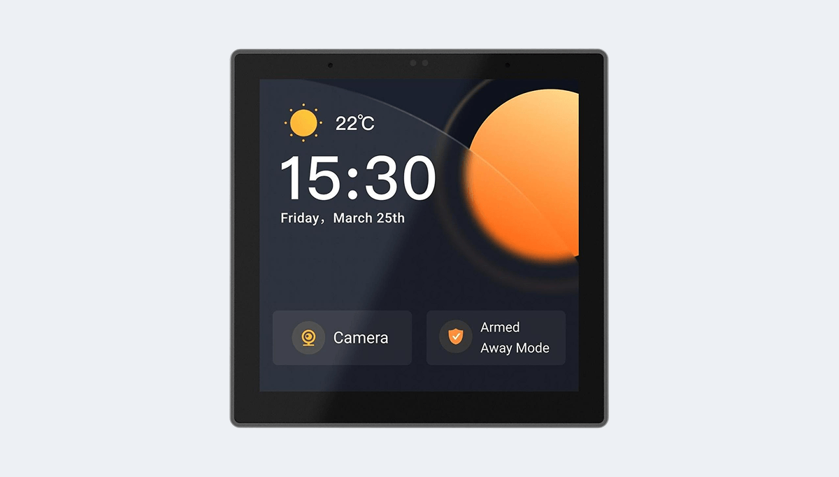 Sonoff NSPanel Pro, viewport CSS de 480 x 480 pixels