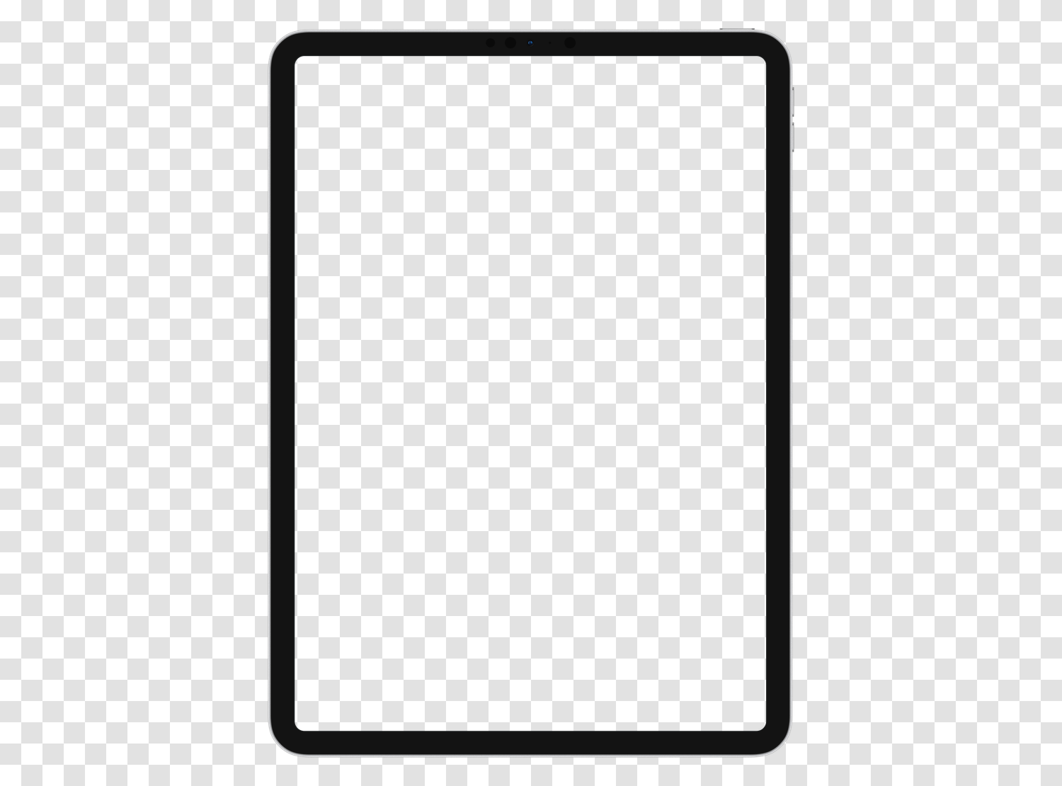 Mockup Apple iPad PRO 11" (3rd Gen) en PNG transparent, écran vide