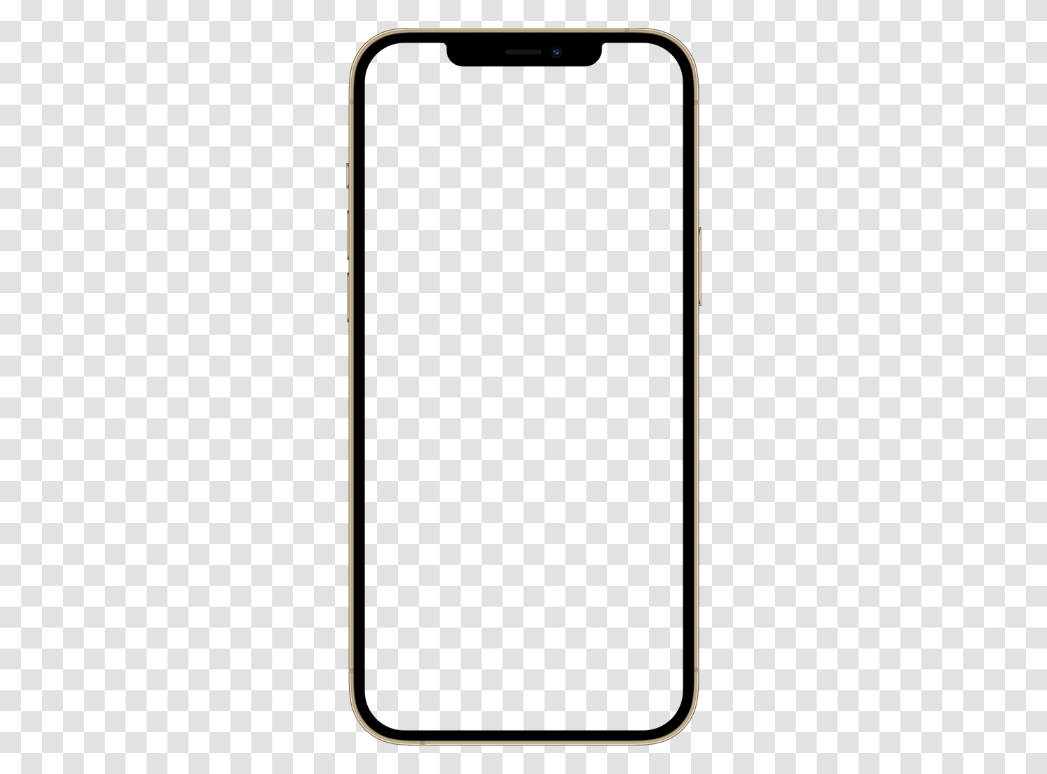Mockup Apple iPhone 12 Pro Max en PNG transparente, pantalla vacía