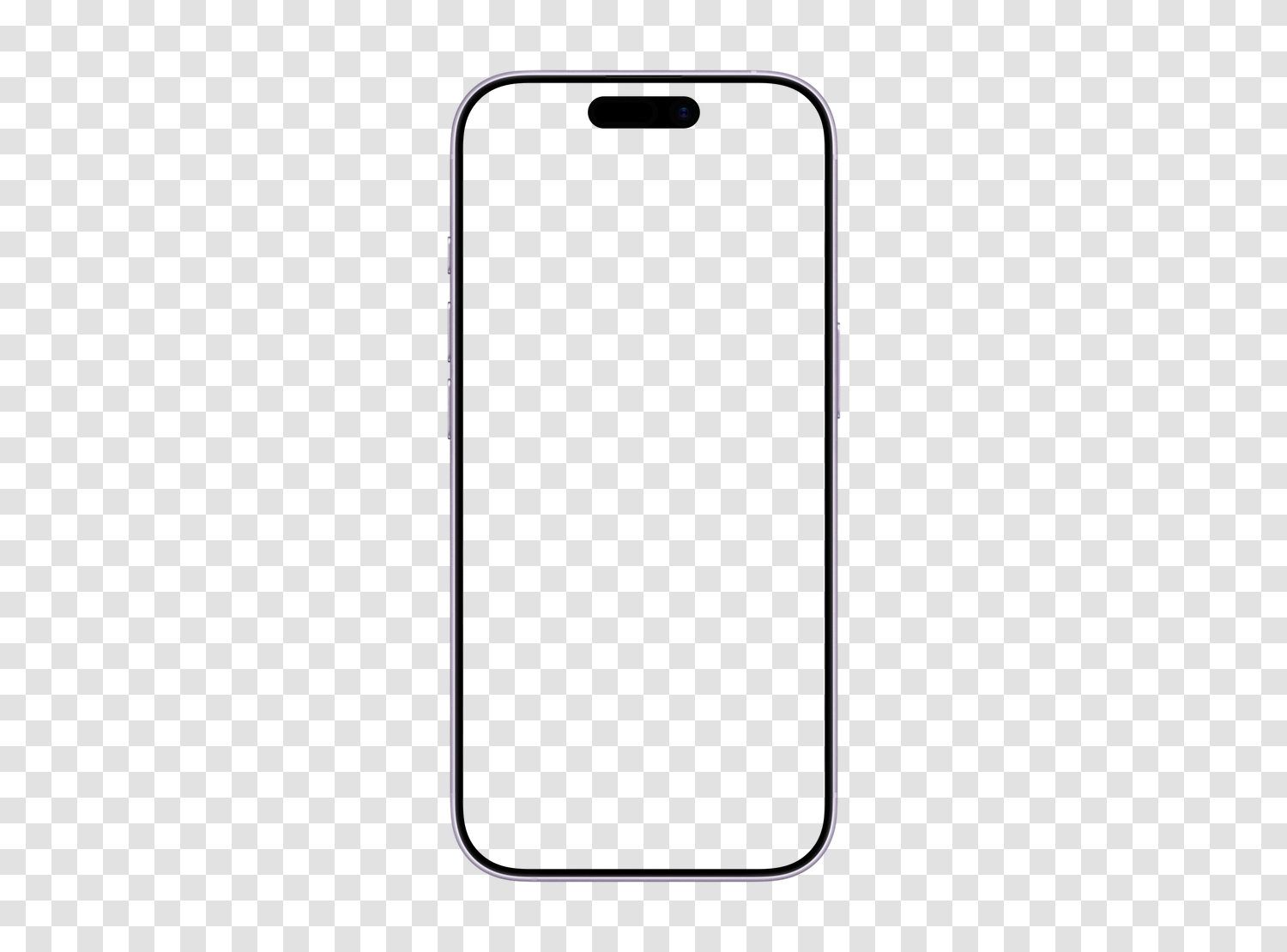 Mockup Apple iPhone 17 en PNG transparent, écran vide