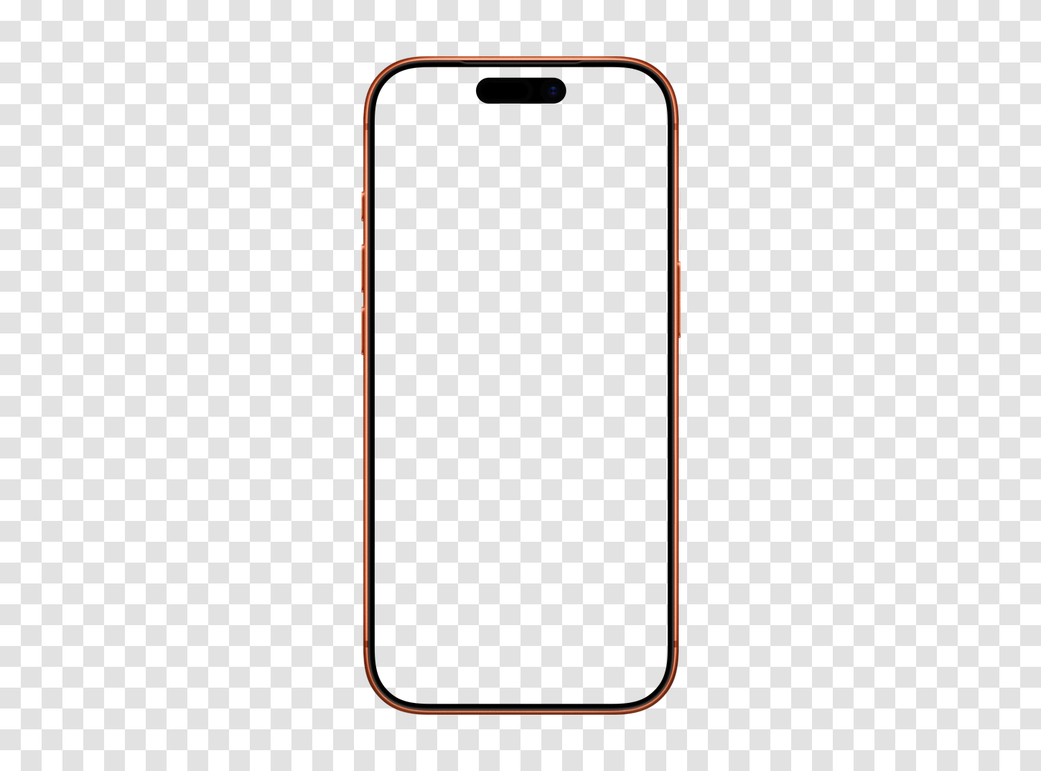 Mockup Apple iPhone 17 PRO en PNG transparent, écran vide
