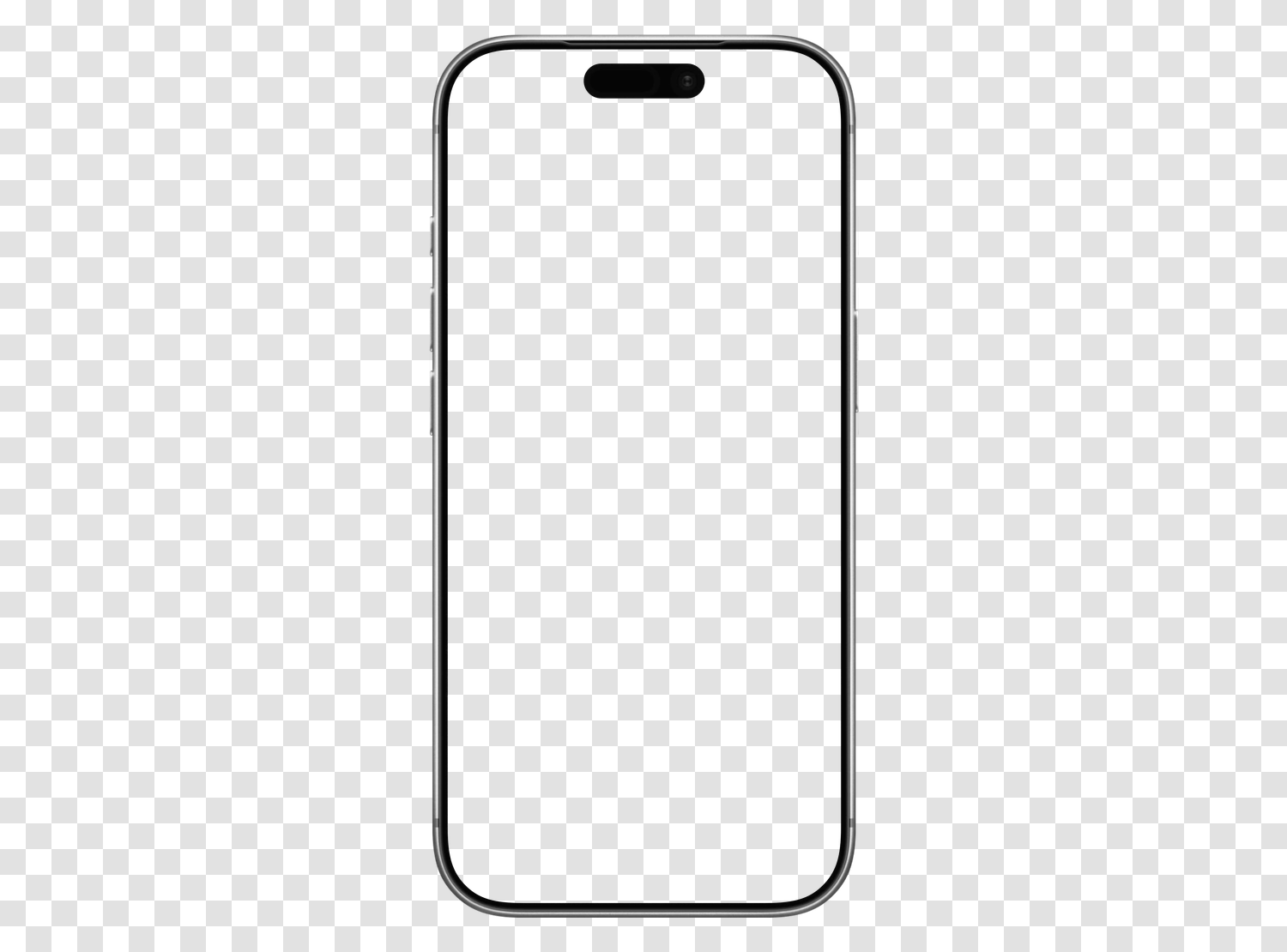 Mockup Apple iPhone 17 PRO MAX en PNG transparent, écran vide