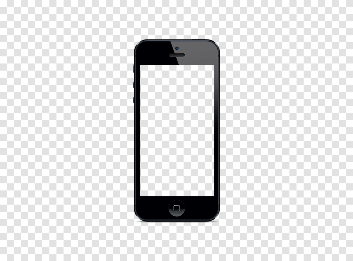 透明PNGのApple iPhone 5モックアップ、空の画面