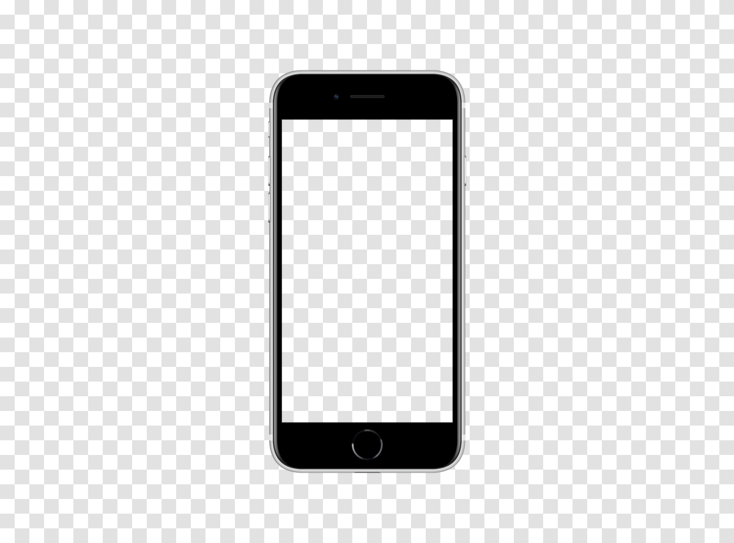 透明PNGのApple iPhone SEモックアップ、空の画面
