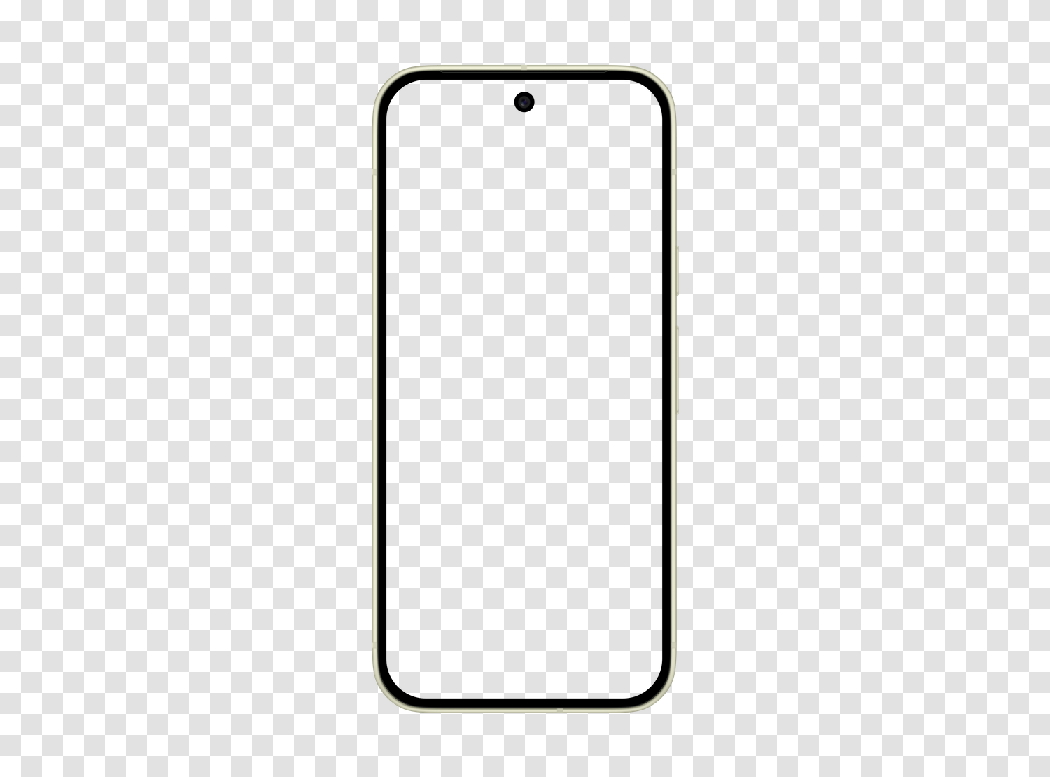 Mockup Google Pixel 10 en PNG transparent, écran vide