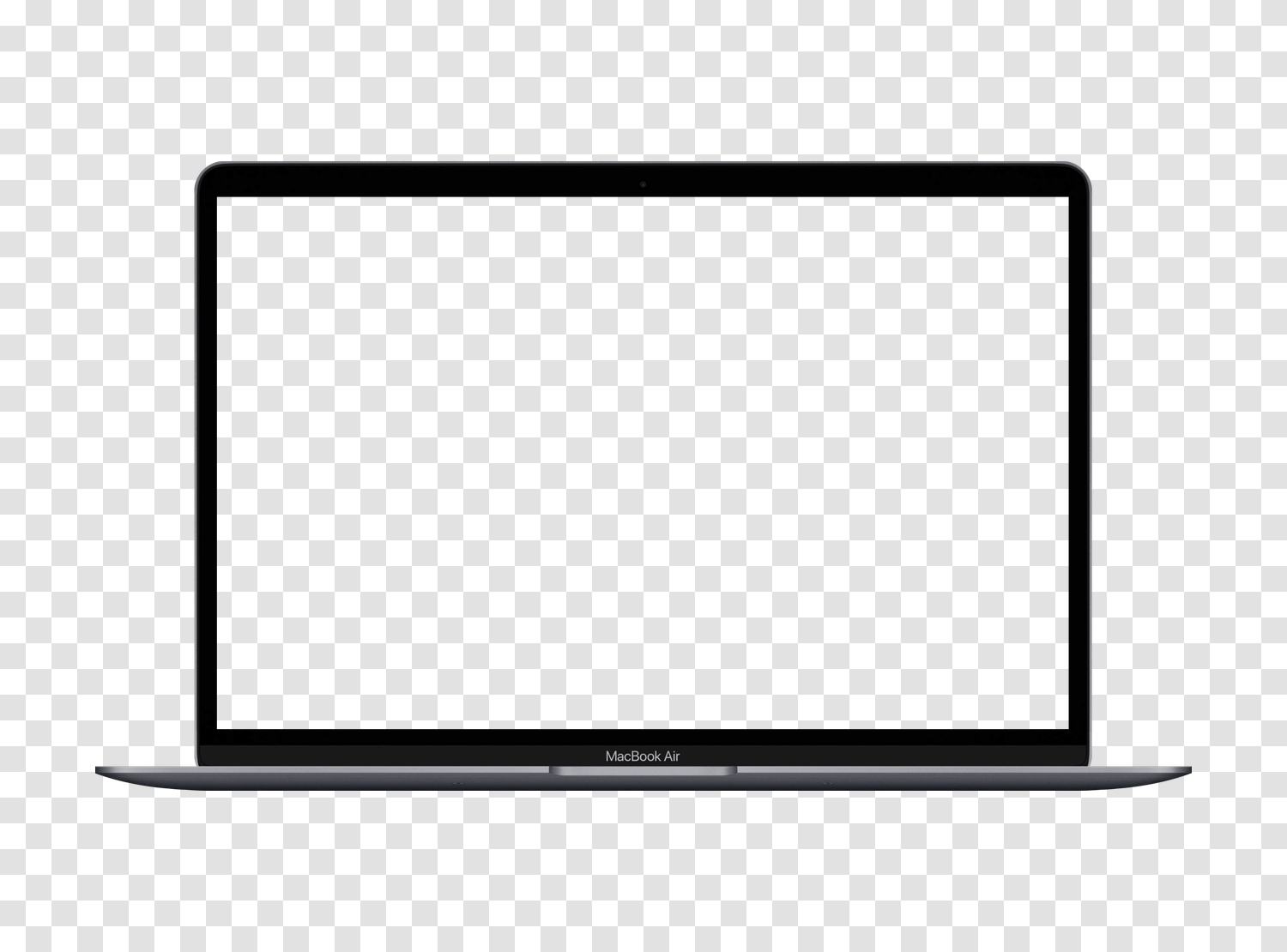 Mockup Apple MacBook Air 2020 13" en PNG transparent, écran vide