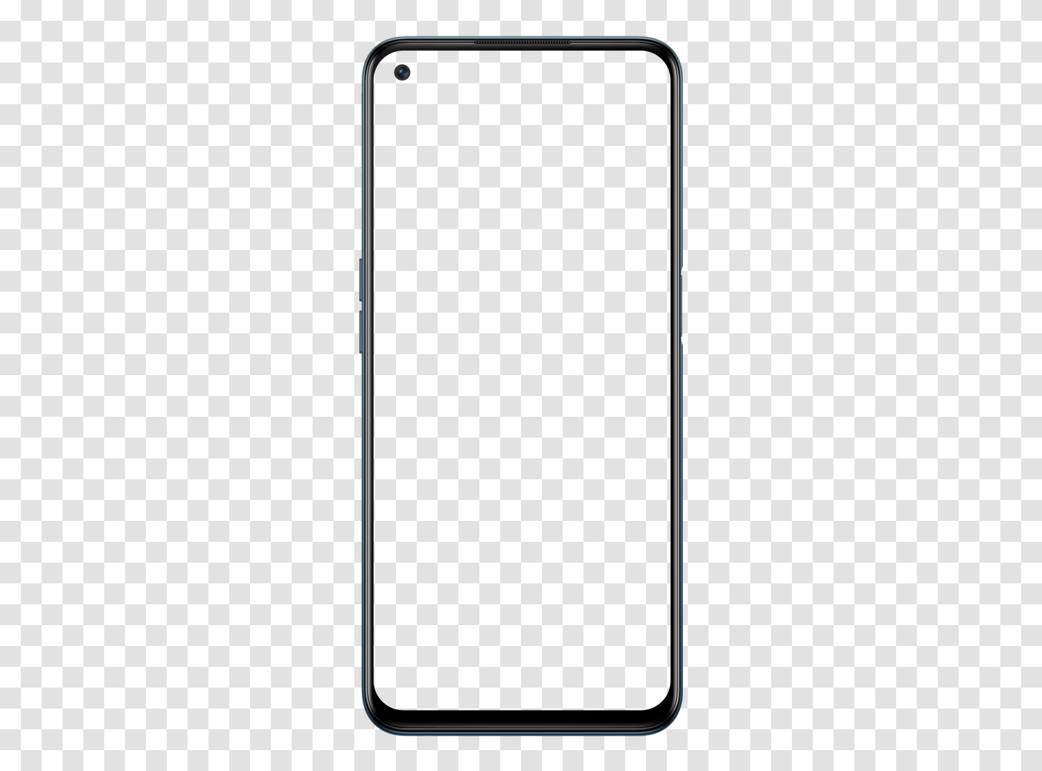 Mockup OnePlus Nord 2 en PNG transparent, écran vide