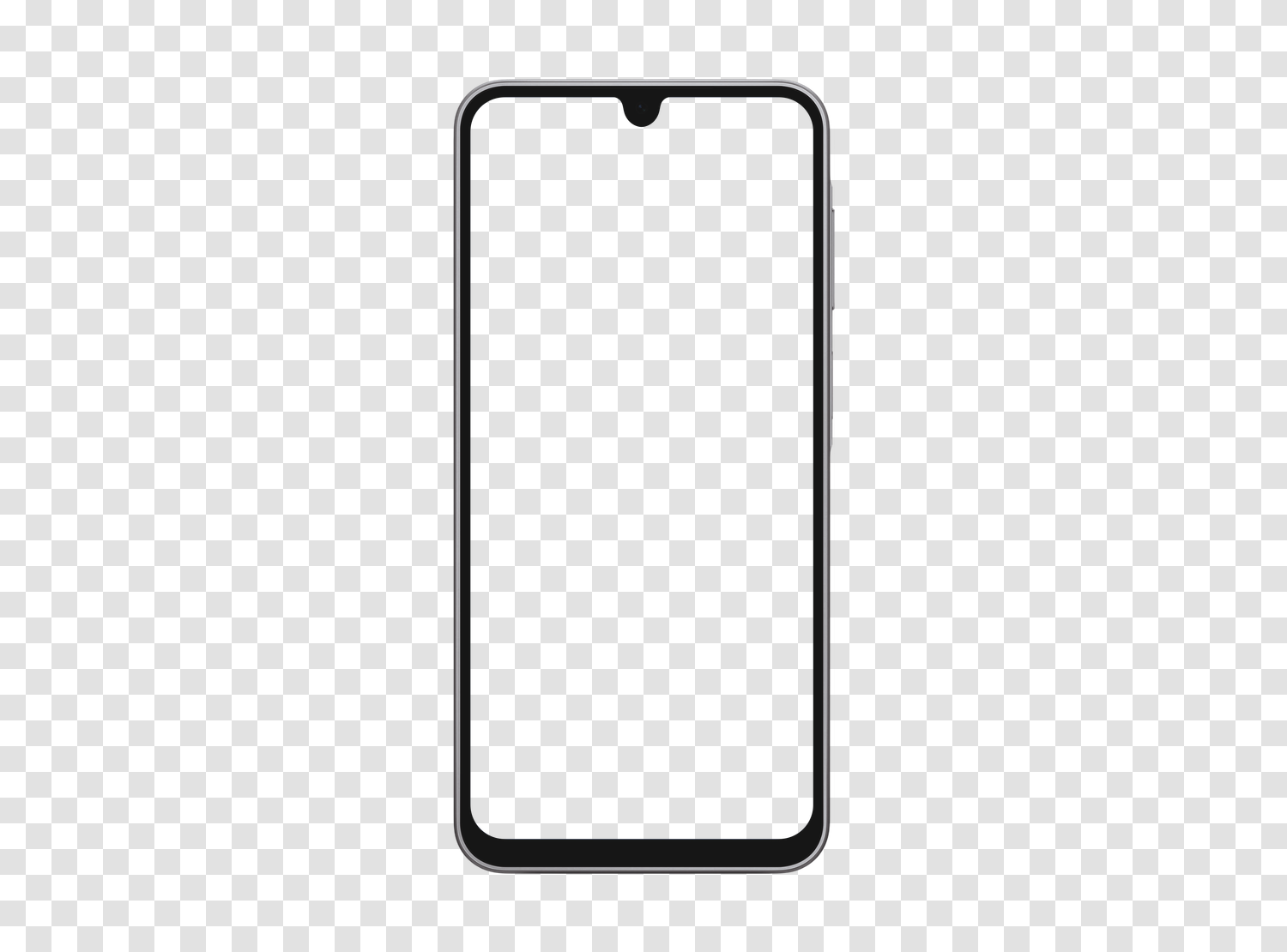 Mockup Samsung Galaxy A17 en PNG transparent, écran vide