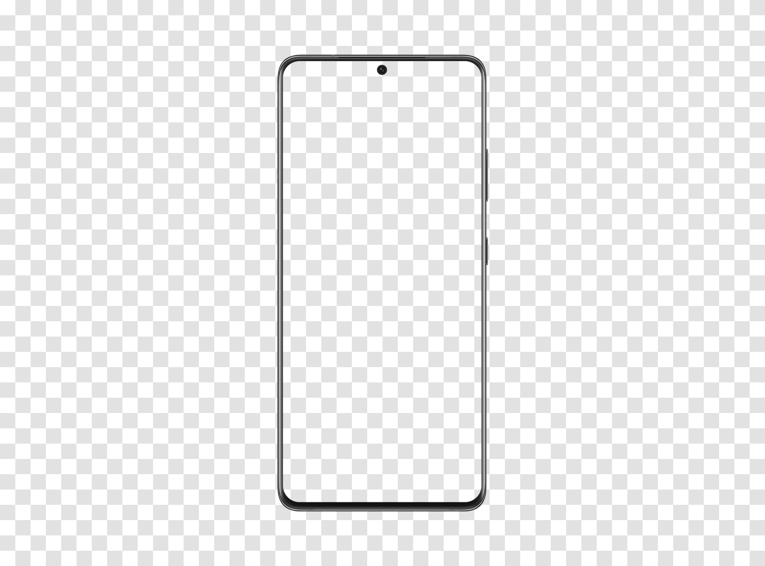 Samsung Galaxy S21 Ultra模型为透明PNG，空屏幕