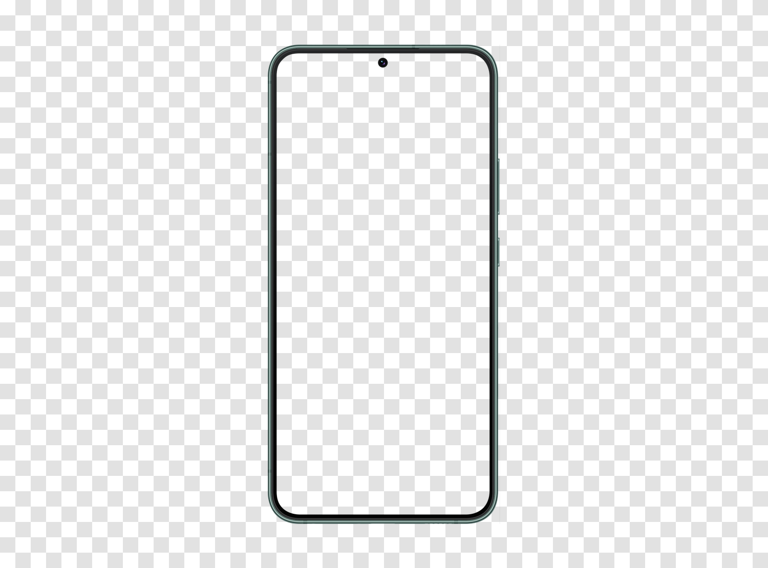 Mockup Samsung Galaxy S22 en PNG transparent, écran vide