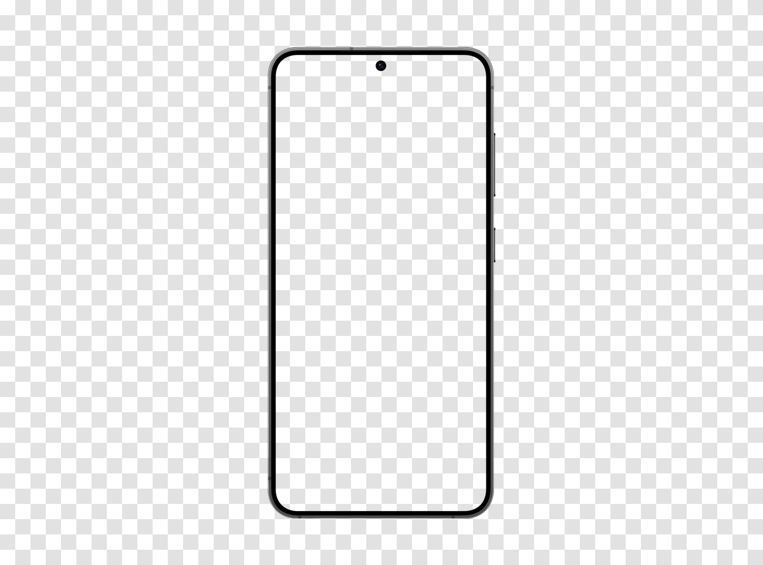 Mockup Samsung Galaxy S24 en PNG transparent, écran vide