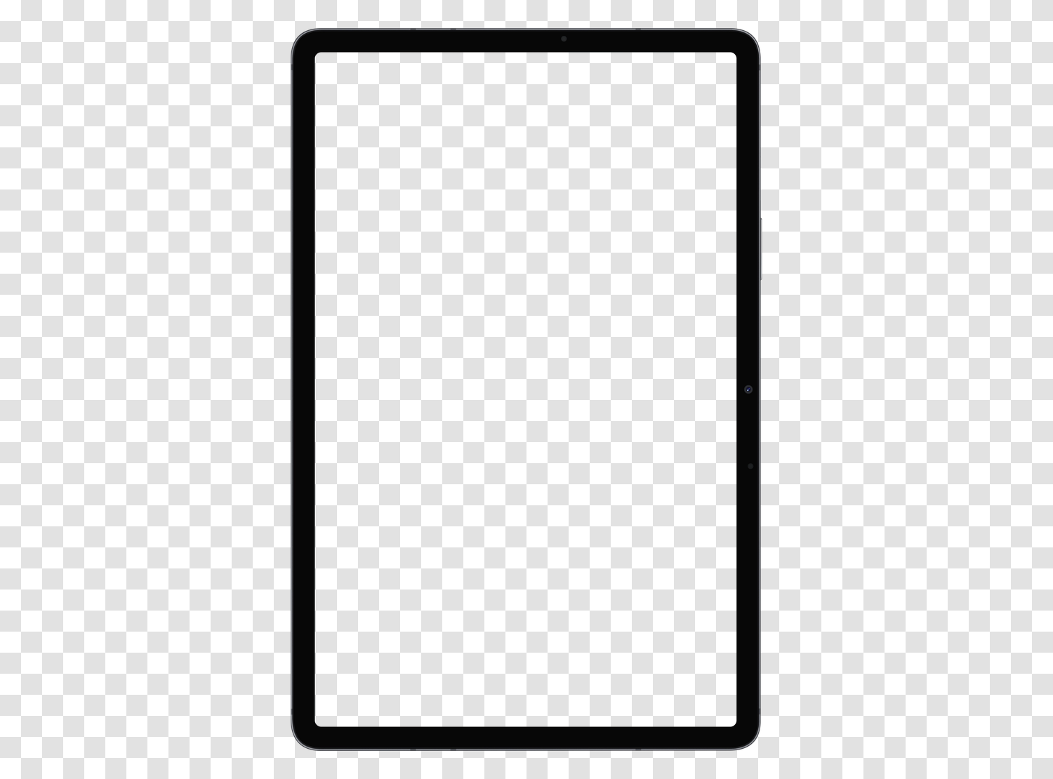 Mockup Samsung Galaxy Tab S7 en PNG transparent, écran vide