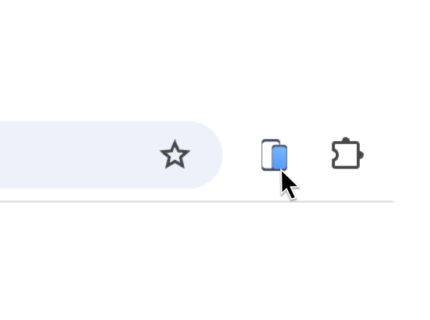Open a website and click the icon